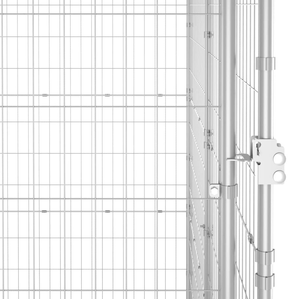 vidaXL Outdoor Dog Kennel Galvanized Steel 78.1 ft²