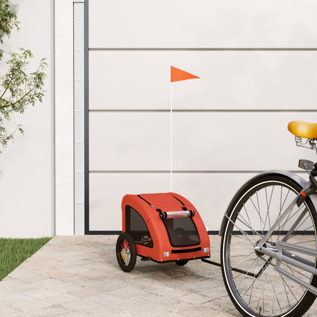 vidaXL Pet Bike Trailer Dog Bicycle Cargo Stroller Oxford Fabric and Iron