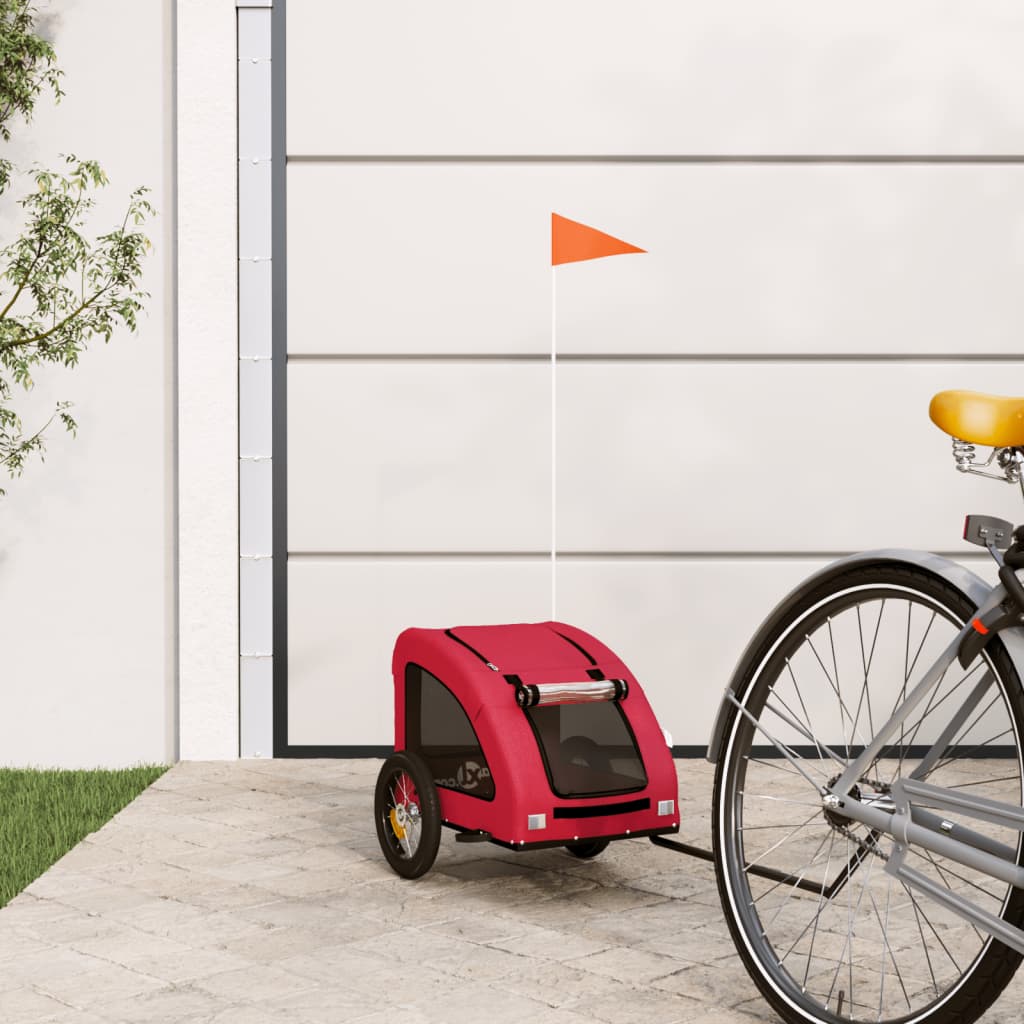 vidaXL Pet Bike Trailer Dog Bicycle Cargo Stroller Oxford Fabric and Iron