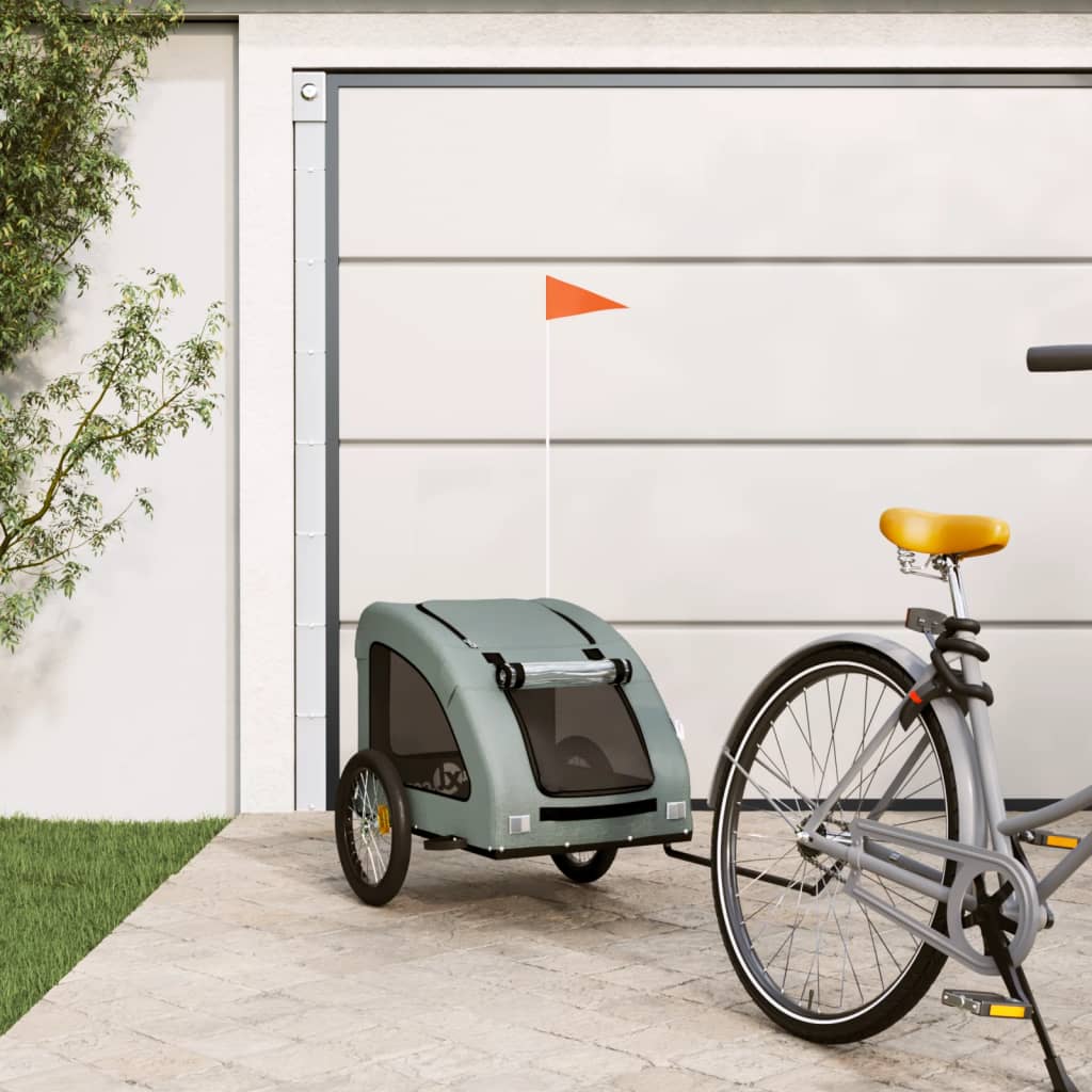 vidaXL Pet Bike Trailer Dog Bicycle Cargo Stroller Oxford Fabric and Iron